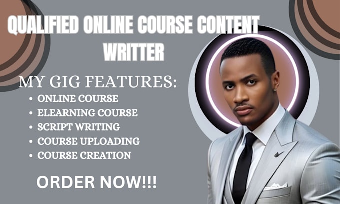 Gig Preview - Do online course content, ebook online course, ebook writer, elearning course