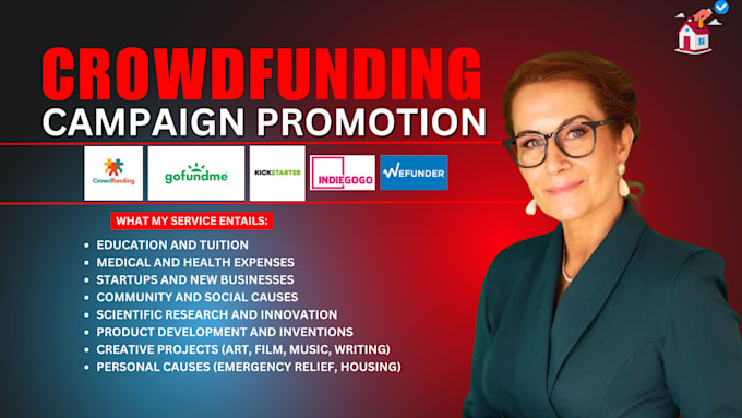 Bestseller - do crowdfunding campaign creation crowdfunding campaign gofundme promotion