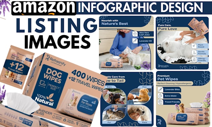 Gig Preview - Design stunning amazon listing images, product infographic, bol lifestyle images