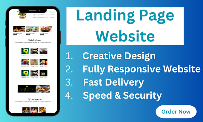 Gig Preview - Do outstanding responsive landing page website by HTML, CSS, bootstrap  etc