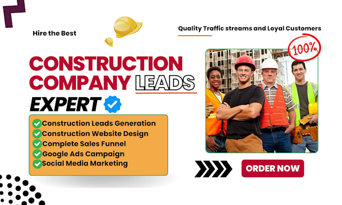 Gig Preview - Generate construction company leads home improvement plumbing contractor leads