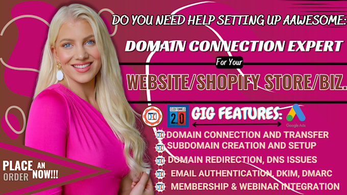 Gig Preview - Connect, transfer, authenticate all types of domains website, email, subdomain