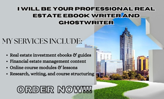 Gig Preview - Be your ebook writer on real estate ebook, financial estate online course