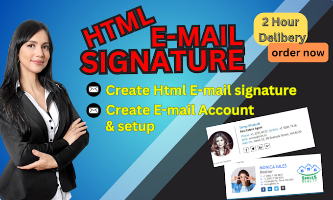 Gig Preview - Create a professional clickable HTML email signature