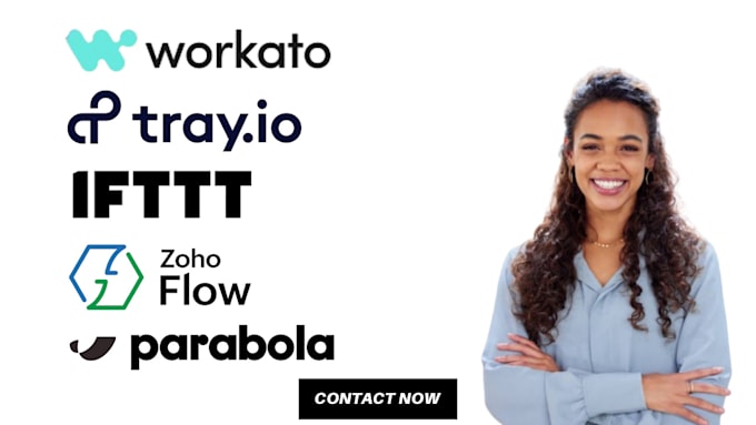 Gig Preview - Create automation or workflow on workato, IFTTT, tray io, parabola, zoho flows