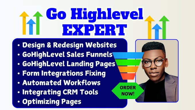 Gig Preview - Gohighlevel landing page go high level sales funnel go highlevel landing page