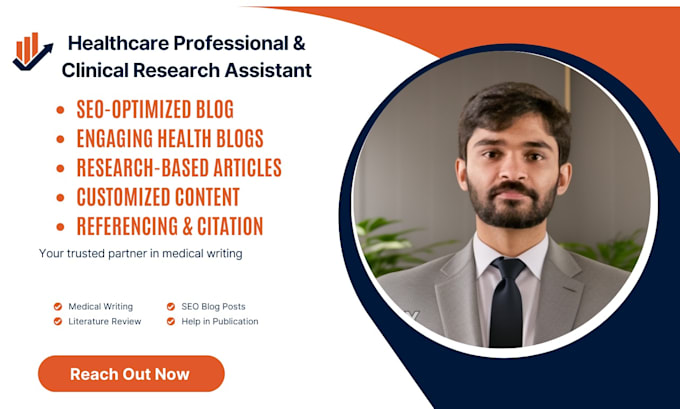 Gig Preview - Be your professional SEO medical blog writer