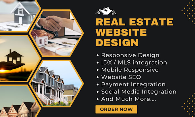 Gig Preview - Design real estate website, idx mls integration, idx website, property listing