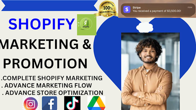 Gig Preview - Promote shopify store, shopify marketing or sales funnel to boost shopify sales