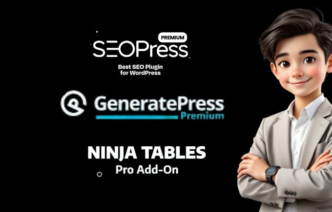 Gig Preview - Install seopress pro, ninja tables pro, generatepress premium plugin