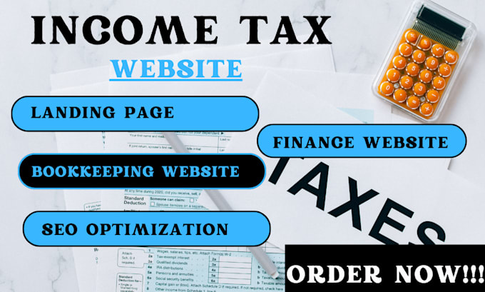 Gig Preview - Design income tax website, credit repair website, finance website, tax income