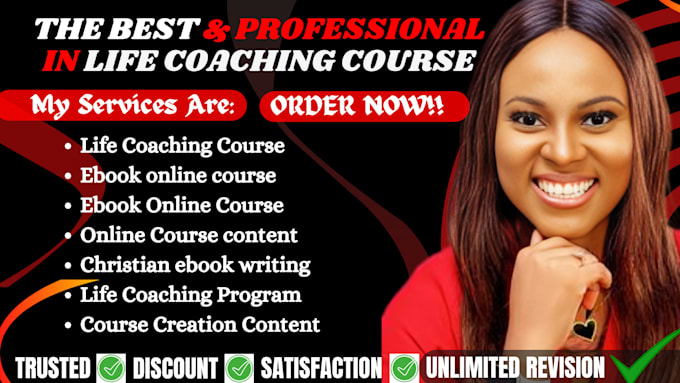 Gig Preview - Develop your life coaching course, relationship coach program, course creation