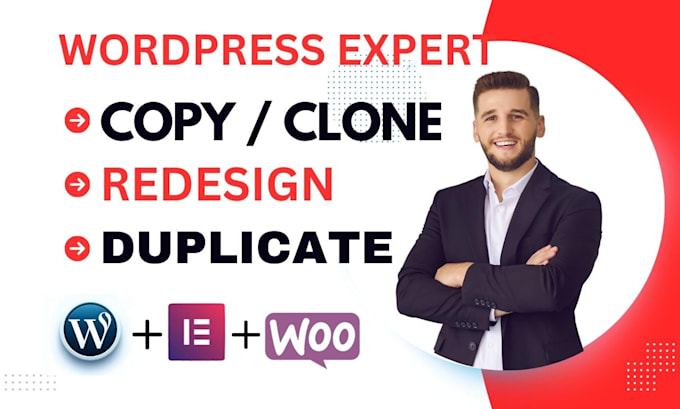 Gig Preview - Create design, redesign, edit, copy clone, or revamp wordpress website