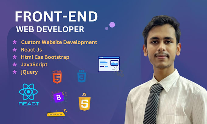 Gig Preview - Do front end development html CSS javascript react