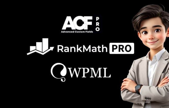 Bestseller - install acf pro, rank math pro, wpml wordpress plugin