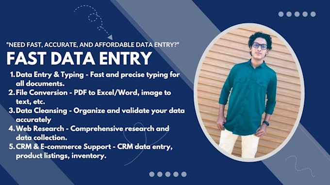 Gig Preview - Provide custom data entry, data cleanup, data typing