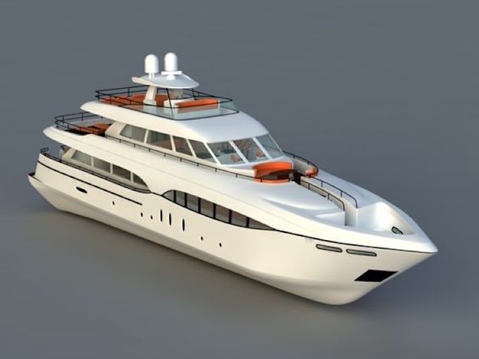 Gig Preview - Make a realistic render and 3d model of your yacht, boat, and ship