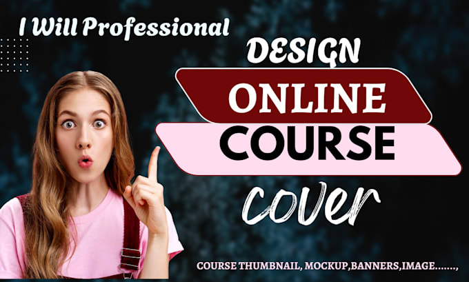 Gig Preview - Design online course mockup, course cover, image ecover bundle, course thumbnail