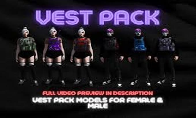 Gig Preview - Make custom fivem clothings, mc kuttes both patch,fivem eup biker vests,police