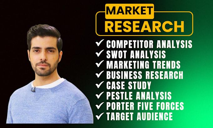 Gig Preview - Do market research, business plan, competitor, swot analysis and pestle analysis