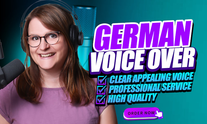 Gig Preview - Record a female german voice over in a fresh jung voice