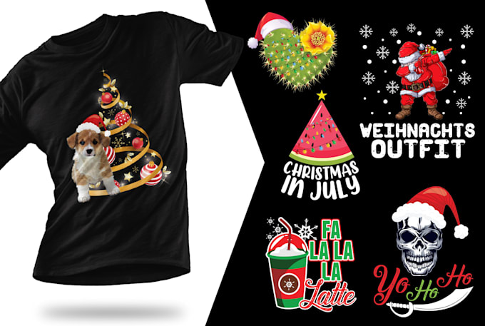 Gig Preview - Design exclusive christmas t shirt merchandise for etsy amazon merch on demand