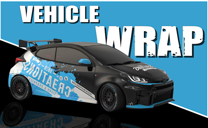 Gig Preview - Do professional car wrap, van wrap, truck wrap,  trailer and,vehicle wrap design