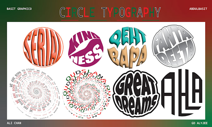 Gig Preview - Create dynamic circle typography