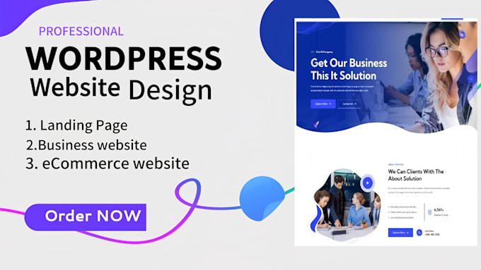 Gig Preview - Design a modern wordpress website for you