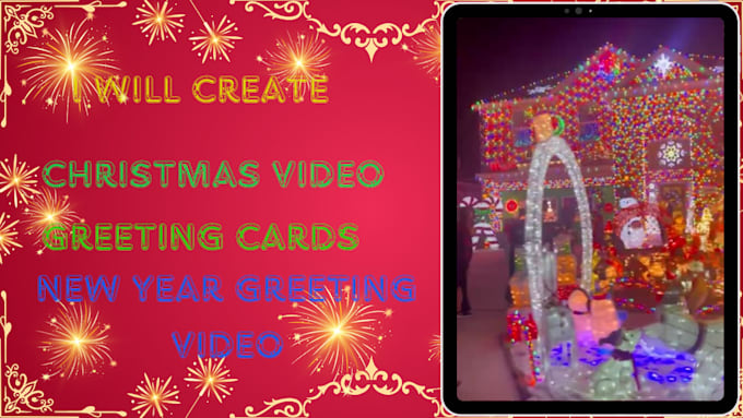 Gig Preview - Create new year greeting videos, christmas video and greeting cards