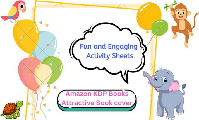 Gig Preview - Draw engaging coloring and activity worksheets for kids