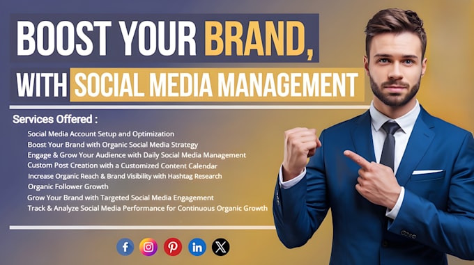 Gig Preview - Boost your brand with social media management