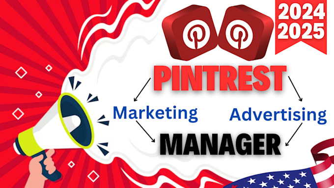 Gig Preview - Be your pinterest marketing manager, create seo optimize pins, do pin terest ads