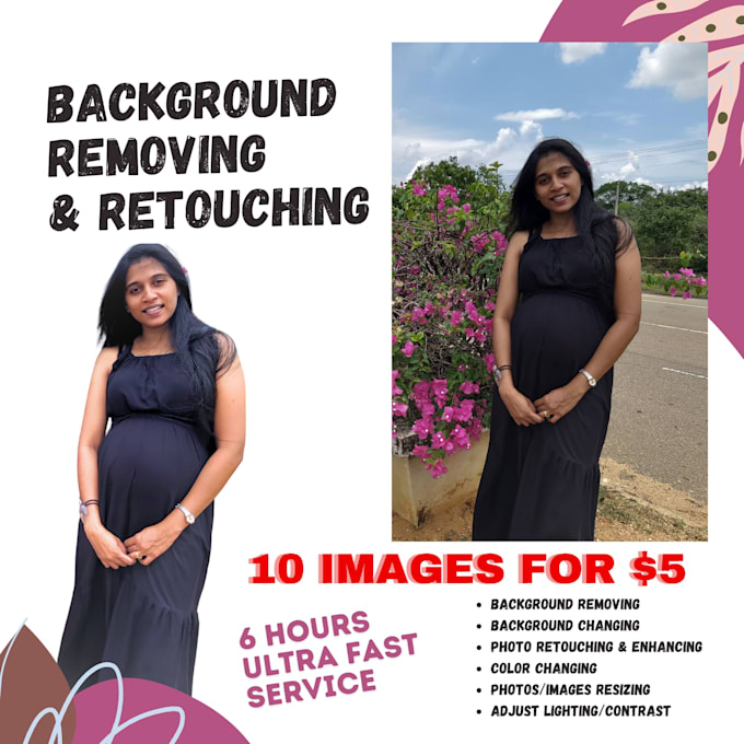 Gig Preview - Background removing and retouching with fast return