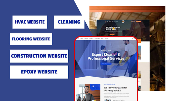 Gig Preview - Epoxy website, construction website, hvac, design capability statement