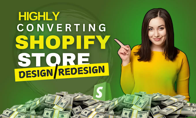 Gig Preview - Design shopify store design shopify dropshipping store, shopify website design