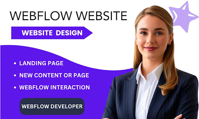 Gig Preview - Design webflow website design figma to webflow expert webflow developer