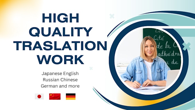 Gig Preview - Professional translate your document in japanese english german russian