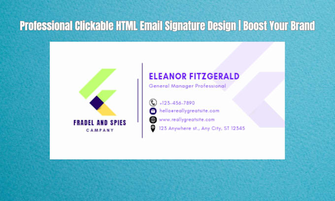 Bestseller - professional clickable HTML email signature design