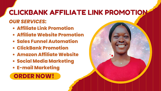 Gig Preview - Clickbank affiliate link promotion affiliate link marketing