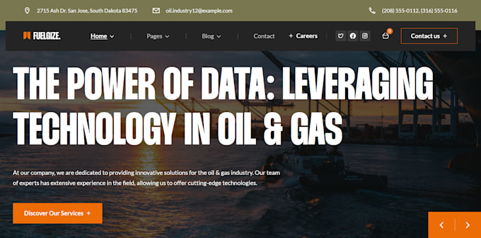 Gig Preview - Create oil company and gas industrial website using wordpress