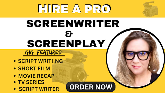 Gig Preview - Ghostwrite short movie script, screenplay, screenwriter, scriptwriting, tv pilot