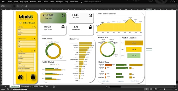 Gig Preview - Do professional excel templates, pivot tables, dashboards, vlookup, charts,graph