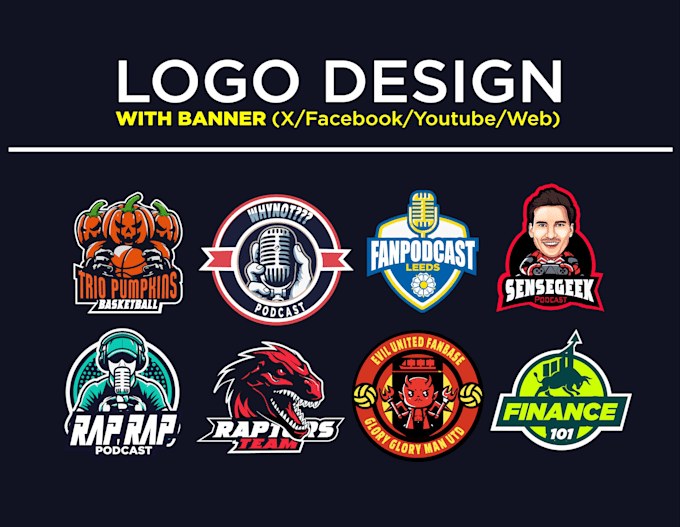 Gig Preview - Design logo modern for your stream, podcast, youtube