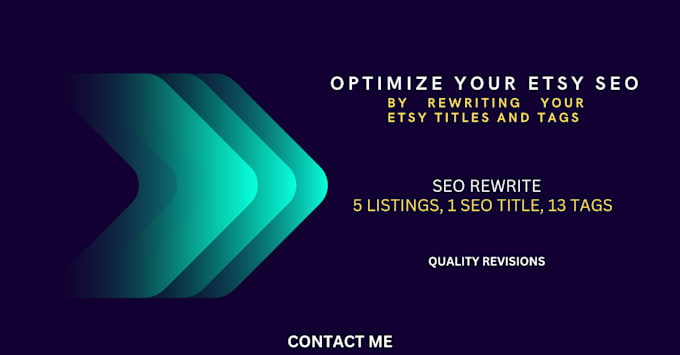 Gig Preview - Optimize your etsy SEO by writing your etsy titles and tags