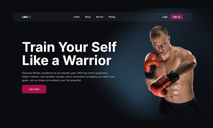 Gig Preview - Develop unique gym, fitness, sports, workout ,personal trainer website