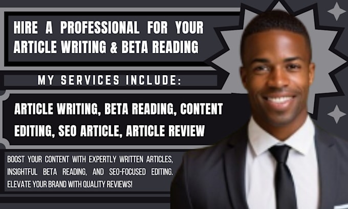 Gig Preview - Beta read your essay, short stories, book or article