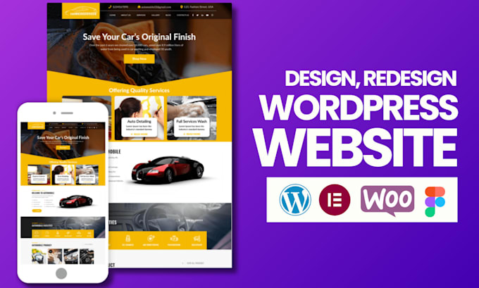 Gig Preview - Build wordpress website design or do wordpress website redesign