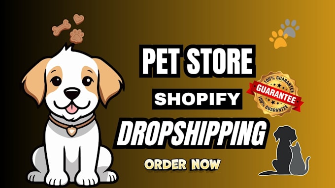 Gig Preview - Build profitable dog cat pet shopify store pet dropshipping website USA UK eu