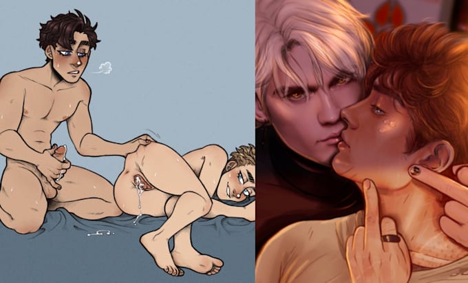 Gig Preview - Draw erotic sexy anime oc yaoi nsfw bara fursona illustration gay lesbian fanart